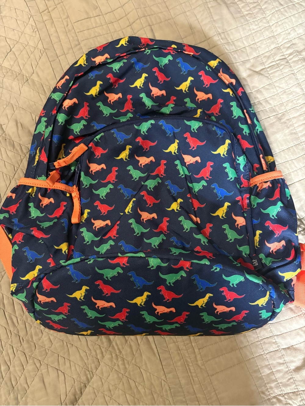 GAP Kids Navy Dinosaur Backpack - Colorful Dino Print
